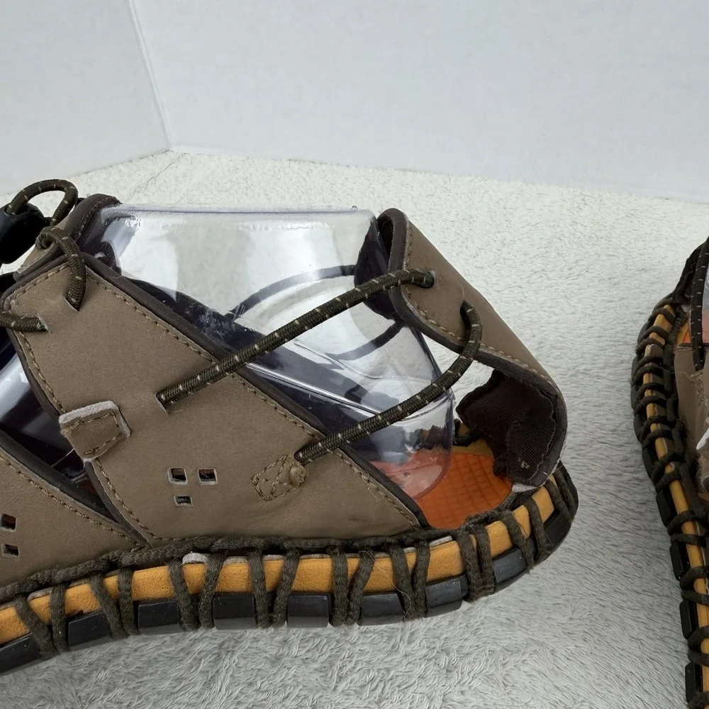 RARE! Vintage Nike ACG Considered Cooper Canyon Brown Leather‎ Sandals Sz 11-EUC